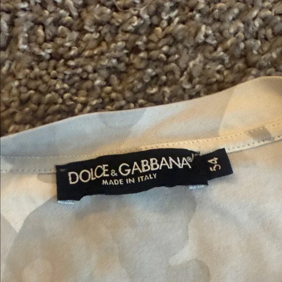 Dolce & Gabbana White & Grey Camouflage T-Shirt size XL / IT 54